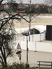 Weitere „Drive-In“-Station auf der Theresienwiese eröffnete zur Abstrichentnahme bei Verdacht auf eine Corona-Virusinfektion (©Foto: Martin Schmitz)
